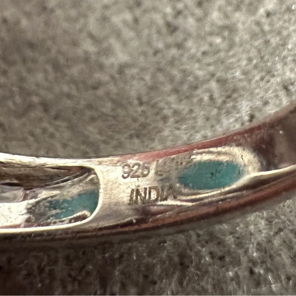 925 STERLING SILVER BLUE TOPAZ TURQUOISE & MOONSTONE Ring by Colleen Lopez - Picture 6 of 8